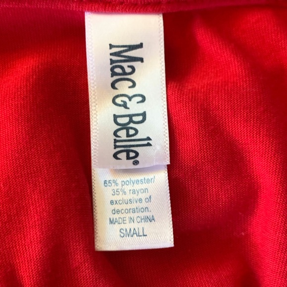 MAC & BELLE L/S RED SANTA SHIRT - SZ SMALL - Picture 5 of 5
